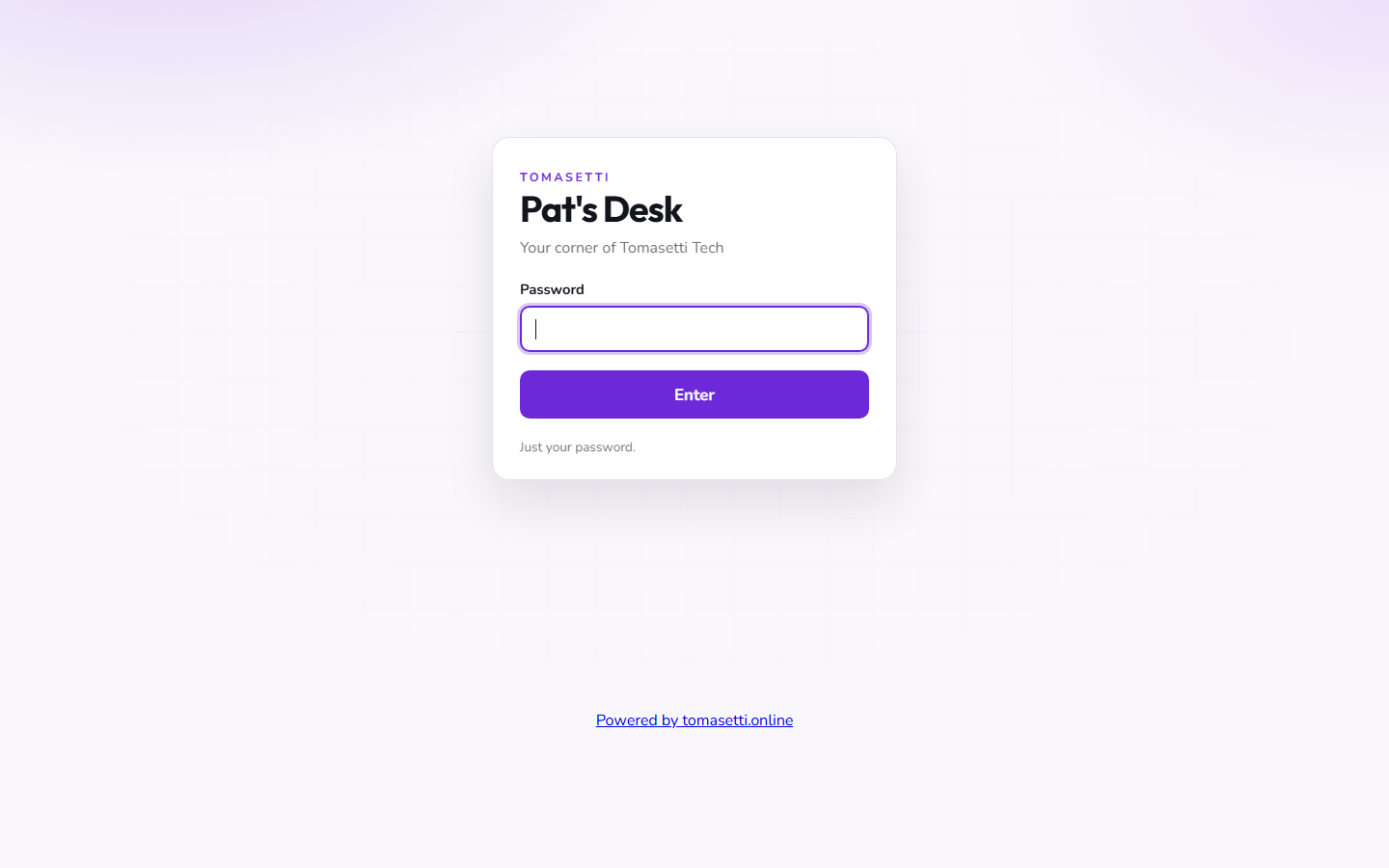 Pat's Desk — live screenshot
